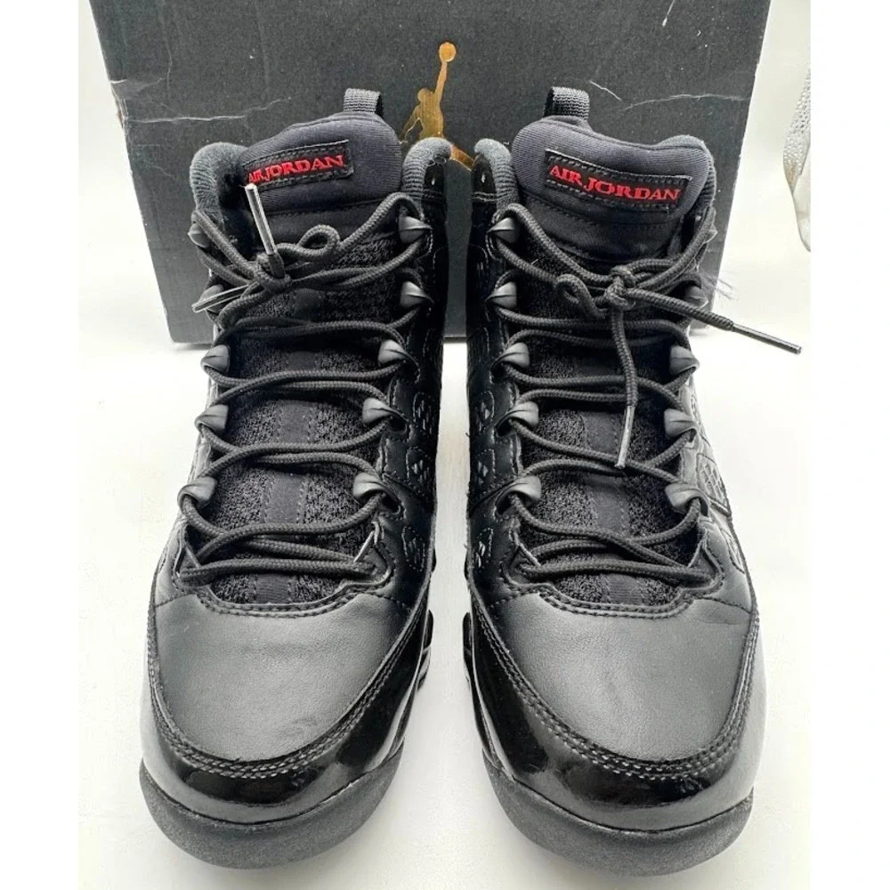 Nike Air Jordan 9 Retro BG Black Red 302359-014 Youth US 7Y EU 40 w/ Box